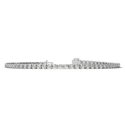Start2Finish 3.50 CTW lab-grown diamond tennis bracelet in 14kt white or yellow gold with G/VS clarity, AGI certified.