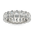 Oval lab-grown diamond eternity ring in 14K white gold with G-VS clarity, featuring a 4 carat total weight, by Start2Finish.