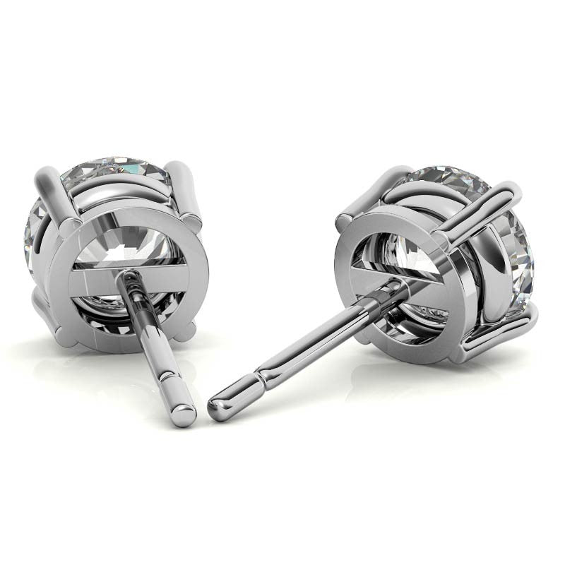 Start2Finish 0.50 CTW AGI Certified Lab Grown Diamond Stud Earrings in 14K white or yellow gold, showcasing sparkling diamonds.