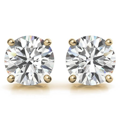 Start2Finish 0.50 CTW AGI Certified Lab Grown Diamond stud earrings in 14K white or yellow gold with G-VS clarity.