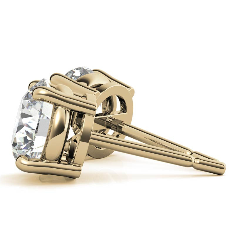Start2Finish 0.50 CTW AGI Certified lab-grown diamond stud earrings in G-VS color in 14K white or yellow gold.