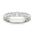Start2Finish 14K white gold lab-grown diamond half eternity ring with round cut G-VS stones, 2 1/15 CTW, elegant and sparkling.