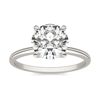 Start2Finish 2 CTW round lab-grown diamond solitaire engagement ring in 14K white gold, featuring a sparkling G-VS clarity diamond.