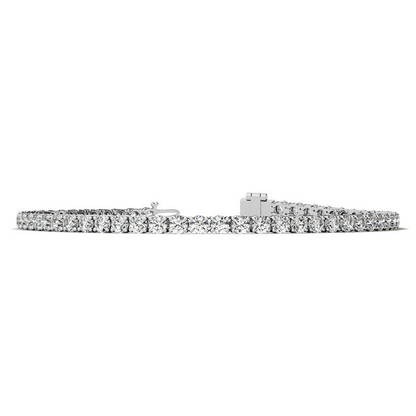 Start2Finish 4.00 CTW AGI Certified Lab-Grown Diamond tennis bracelet in 14K white or yellow gold, featuring sparkling G/VS diamonds.