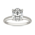 Start2Finish 2.00 CTW AGI Certified Oval Lab Grown Diamond Solitaire Engagement Ring in 14K White Gold, G-VS clarity.