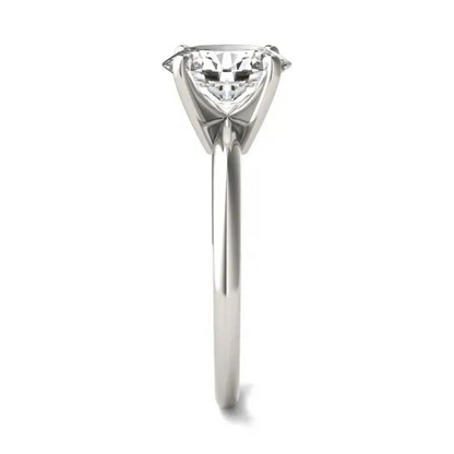 Start2Finish 2.00 CTW AGI Certified Oval Lab Grown Diamond Solitaire Engagement Ring in 14K White Gold