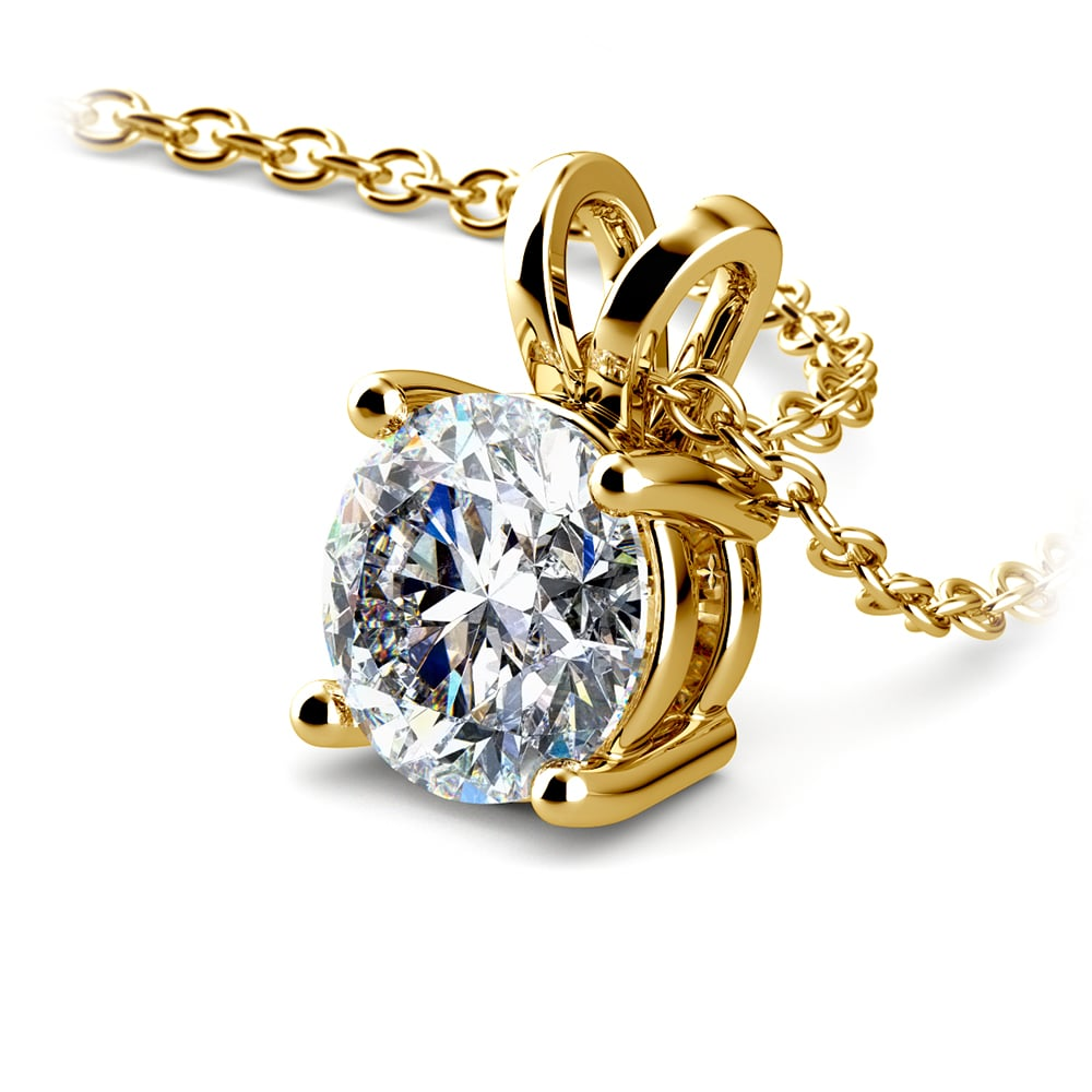 Start2Finish 1.00 CTW lab grown diamond pendant with round cut G/VS clarity in 14K white or yellow gold