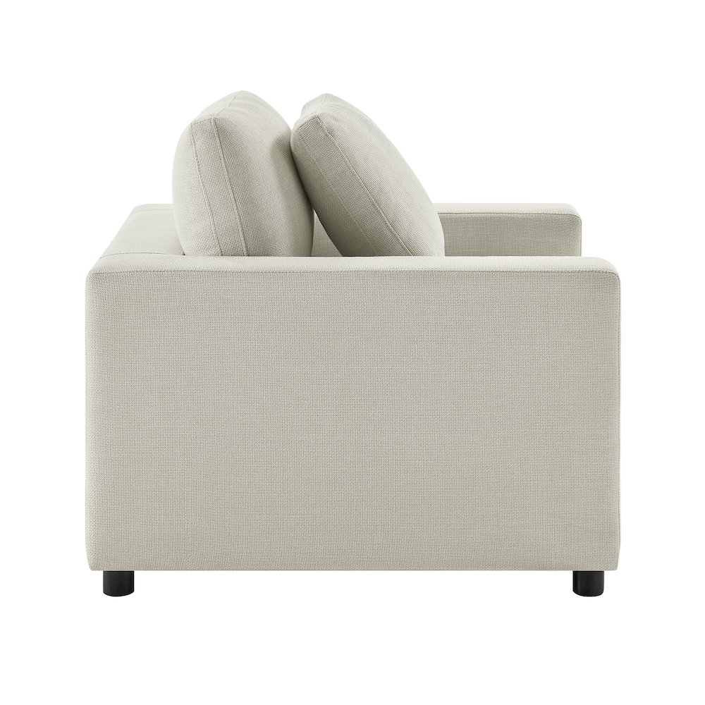 Beige Casella Modern Armchair by Start2Finish with sleek design and padded upholstery, ideal for contemporary living rooms.