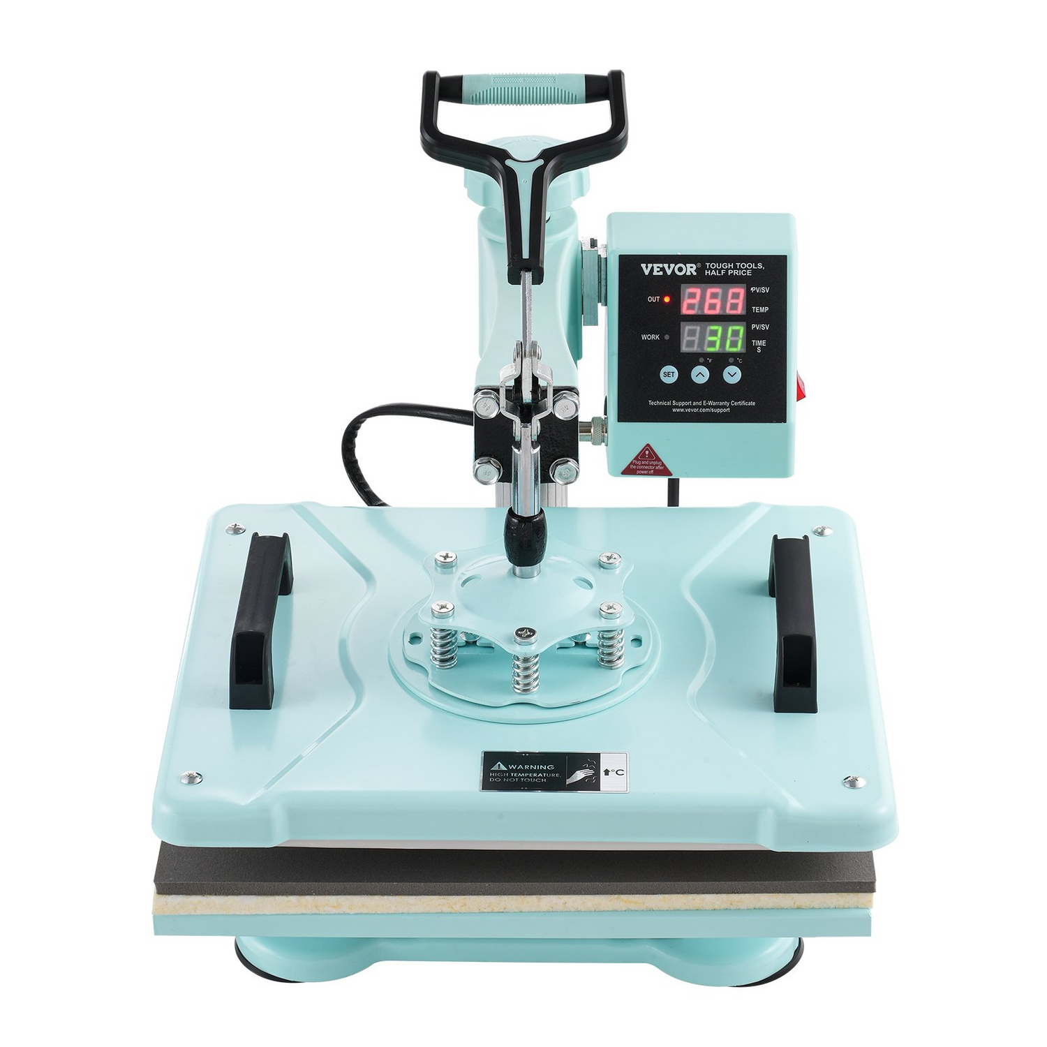 Start2Finish VEVOR 12x15 inch 2-in-1 heat press machine with hat press, digital control, swing-away design for T-shirts and caps