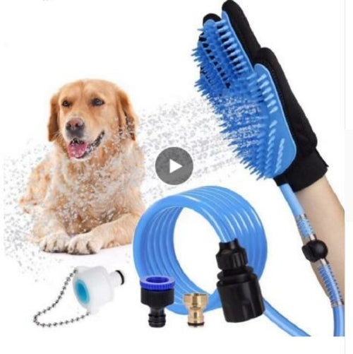 Maroon Asteria handheld pet shower head for dogs and cats, featuring a convenient bathing tool with adjustable water flow.