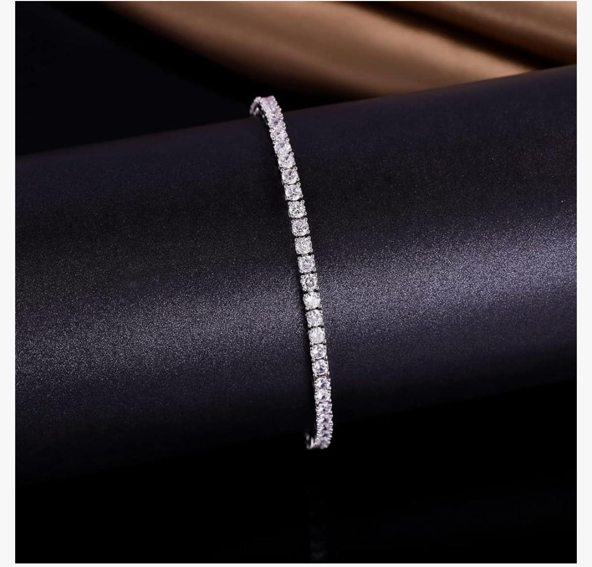 Start2Finish 4.00 CTW AGI Certified Lab-Grown Diamond tennis bracelet in 14K white or yellow gold, with sparkling G/VS diamonds.
