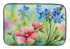 Start2Finish Alaska Forget-me-nots watercolor dish drying mat with floral design for home use, absorbent and decorative kitchen accessory.