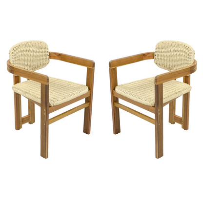 Beige rattan accent chair with wooden legs, stylish seating for living room or bedroom by Start2Finish.