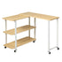 Emerald Caeneus L-shape 360° rotating computer desk corner table for home office, featuring a modern design and ample workspace.