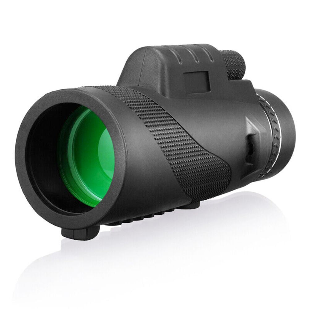 Yellow Pandora HD monocular tripod for smartphones, compact mobile and laptop accessory with adjustable mounting.