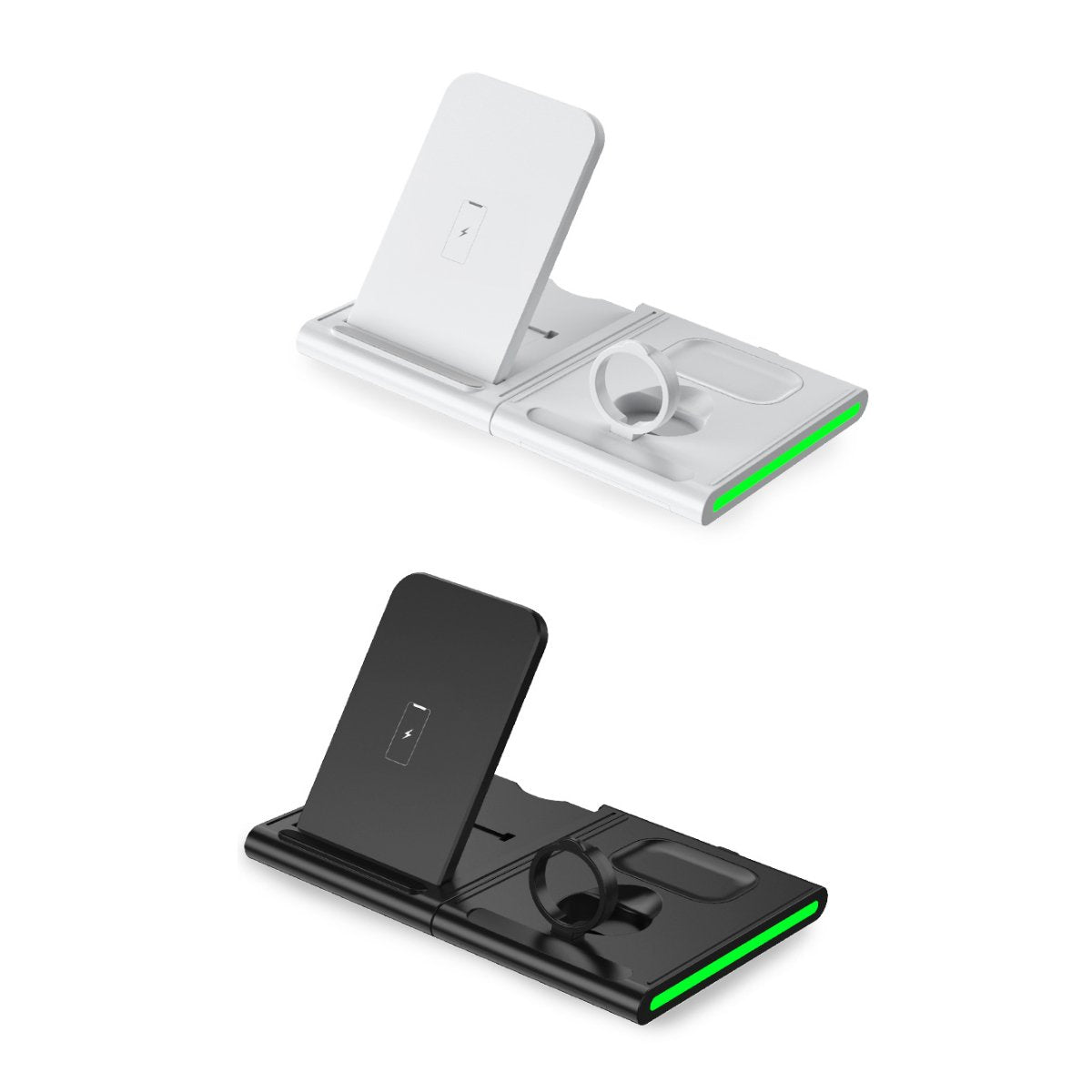 Salmon Lucky Magnetic Power Tiles 4-in-1 wireless charging station with sleek design for multiple device charging