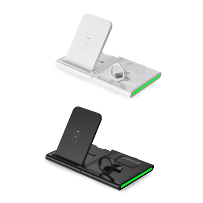 Salmon Lucky Magnetic Power Tiles 4-in-1 wireless charging station with sleek design for multiple device charging