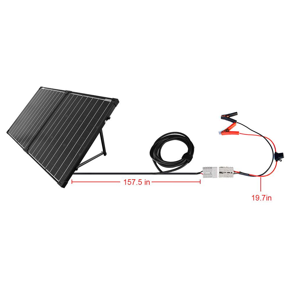 Fuchsia Rose ACOPower 120W portable solar panel kit, lightweight briefcase design for outdoor sports and camping activities.