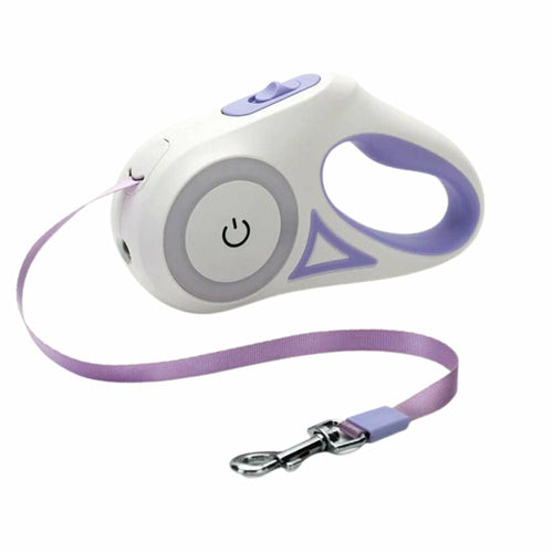 Yellow Pandora automatic retractable dog leash with handle and extending cord, designed for safe and comfortable pet walking.