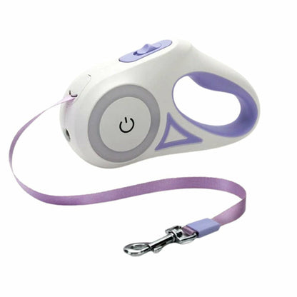 Yellow Pandora automatic retractable dog leash with handle and extending cord, designed for safe and comfortable pet walking.
