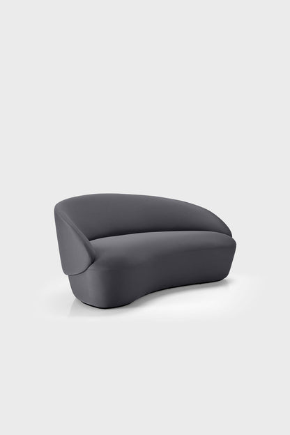 Aquamarine Poppy Naïve 3-seater sofa with soft fabric upholstery and modern design, shown in a living room setting.