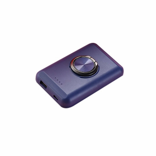 Salmon Lucky wireless magnetic charger and power bank for iPhone 12 showing a sleek black device with magnetic attachment and charging port