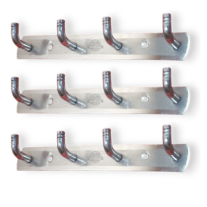 Steel Cloth Hanger 4 Point Khunti L Type by Burgundy Alder, showing a sturdy steel hanger with four points for hanging clothes.