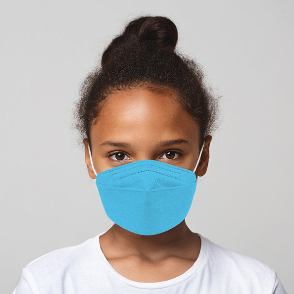Child-sized Taupe Ares CA-N95 flat-fold respirator mask, reusable respiratory protection accessory for kids.