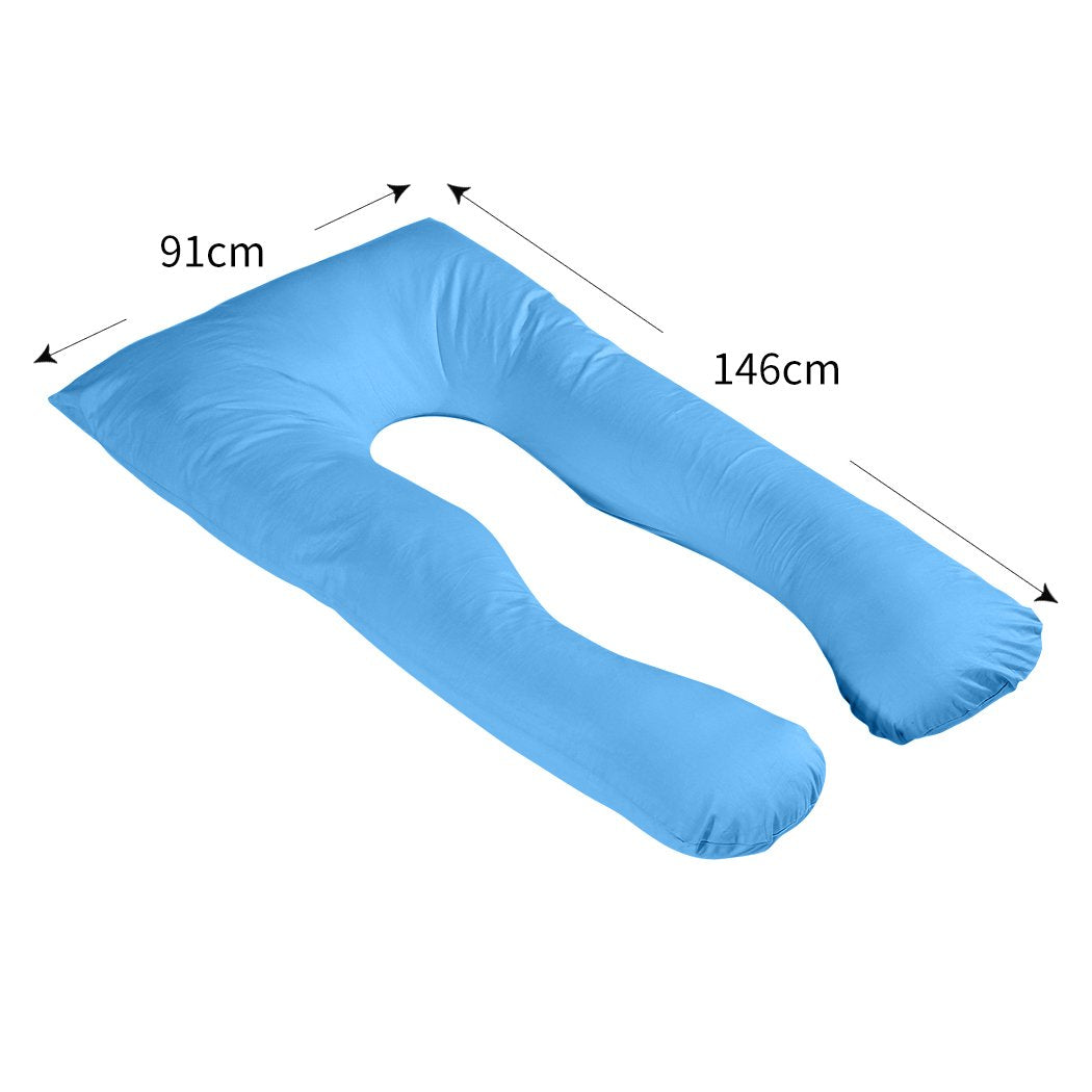 Ultramarine Dione maternity pregnancy pillow case for nursing and sleeping body support, soft fabric in neutral color.