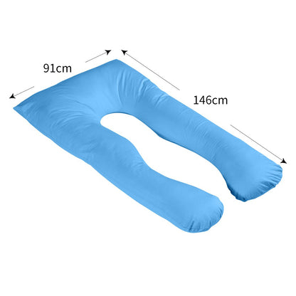Ultramarine Dione maternity pregnancy pillow case for nursing and sleeping body support, soft fabric in neutral color.