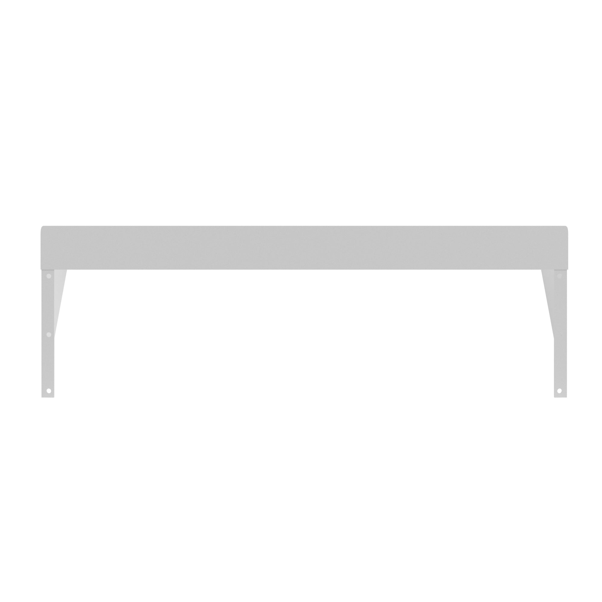 Stainless-steel 12x36-inch heavy duty wall shelf by Violet Blackhaw, ideal for food and beverage storage in commercial kitchens.