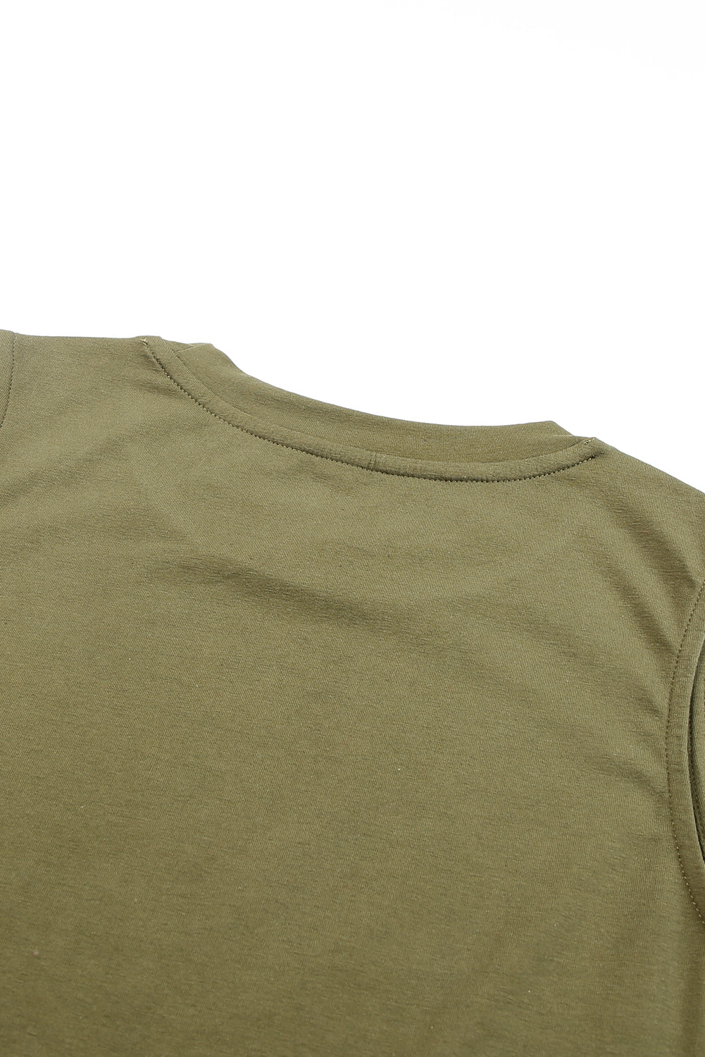 Harlequin Daisy green crew neck tank top and ruffled drawstring shorts lounge set, perfect for casual comfort.