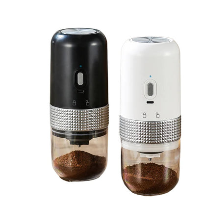 Maroon Asteria electric coffee grinder with USB wireless design and ceramic burrs for professional kitchen use.