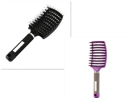 CJDropshipping anti-knot hairbrush for women, detangler hairbrush with ergonomic handle, designed to smooth and untangle hair.
