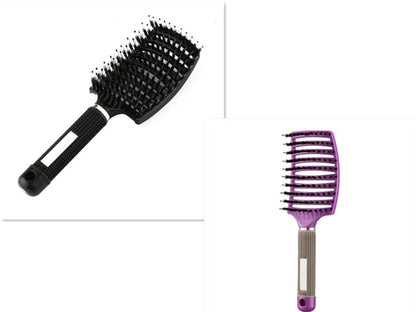 CJDropshipping anti-knot hairbrush for women, detangler hairbrush with ergonomic handle, designed to smooth and untangle hair.