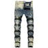 Carmine Juneberry DenimDare™ elastic straight jeans for men, showing classic blue denim pants with a relaxed fit and five-pocket design.
