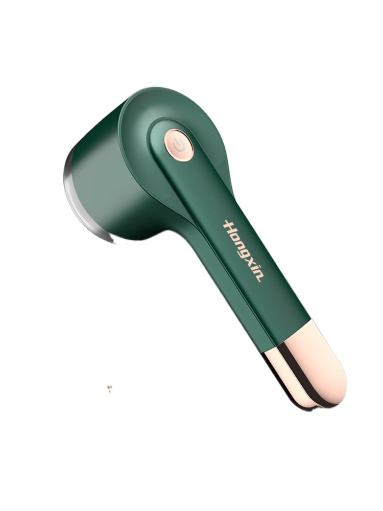 Maroon Asteria USB charging Hair Ball Trimmer for home use, compact design with shaving blade and power button visible.