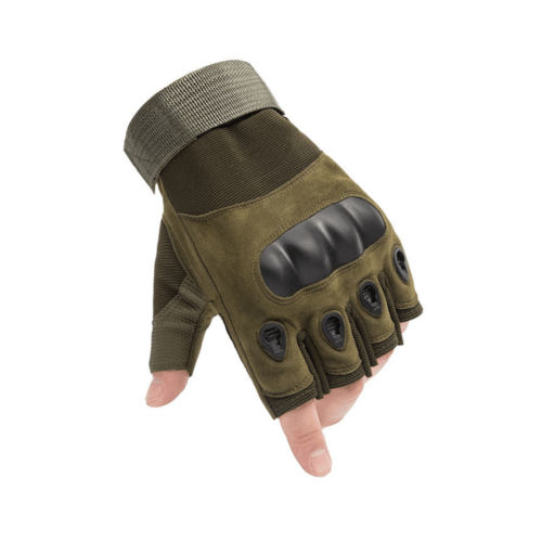 Black Lavender tactical fingerless airsoft gloves for outdoor sports, paintball, with durable fabric and grip-enhancing design.