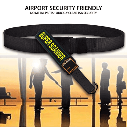 Black Lavender XGear tactical nylon belt with adjustable strap and plastic buckle, shown in a close-up view.