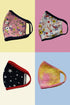 Kids reusable cloth face mask by Indigo Arrowwood, designed for children, featuring colorful fabric with fun patterns.