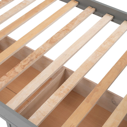 Sangria Beech twin-over-twin bunk bed with three storage drawers, ideal for bedrooms or dorms, featuring sturdy wooden construction.