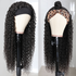 Cerise Alfie Jerry Curl human hair headband wig with scarf, easy wear, no glue, suitable for bath and beauty styling, natural curl pattern