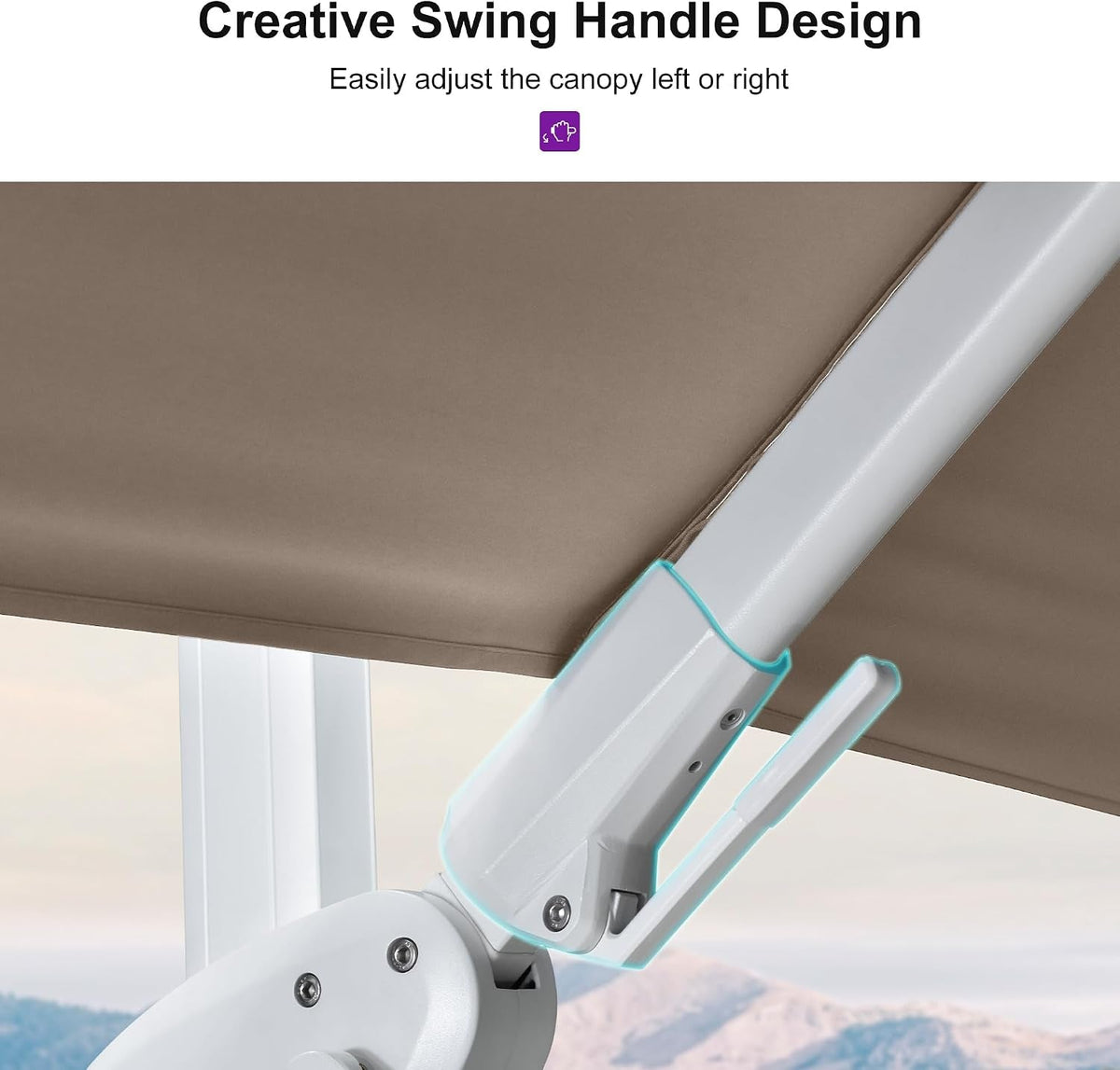 Large Cantilever Patio Umbrella Featuring Side Tilt