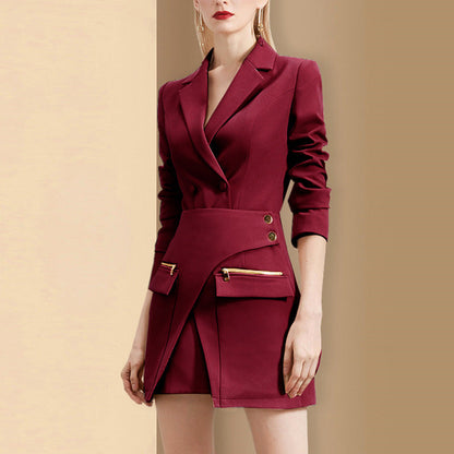 Carmine Juneberry Royal Edge™ OL Skirt Suit Haute Edition 25, matching set with tailored blazer and pencil skirt in elegant fabric