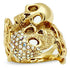 Gold and white metal ring with a top-grade crystal, jewelry by Turquoise Tiger, featuring elegant and sparkling design.