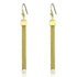Gold brass earrings with clear top grade crystals from Turquoise Tiger jewelry collection, featuring elegant and sparkling design.