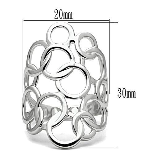 Rhodium brass ring from Turquoise Tiger jewelry collection, simple design without stones, elegant and shiny metallic finish.
