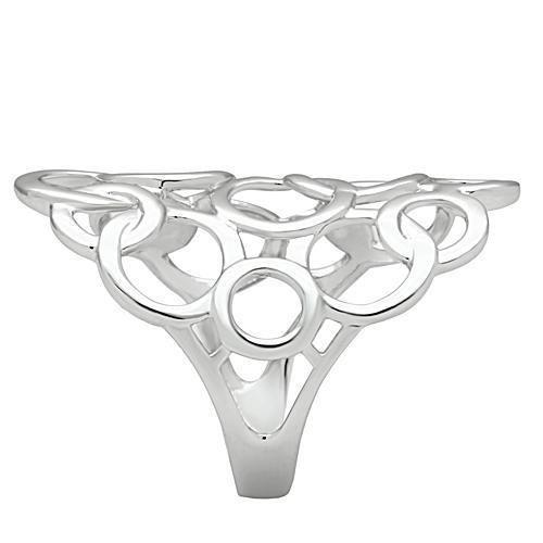 Rhodium brass ring from Turquoise Tiger jewelry collection, featuring a sleek, polished band with no stones.