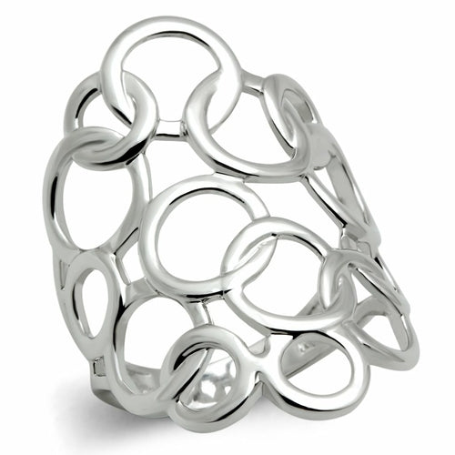 Rhodium brass ring from Turquoise Tiger jewelry collection, plain band with a sleek, polished finish and no stones.