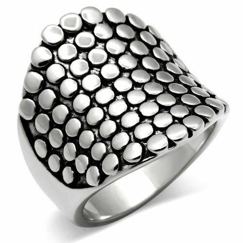 Rhodium brass ring from Turquoise Tiger jewelry collection, simple band with a polished finish, no stones or embellishments.